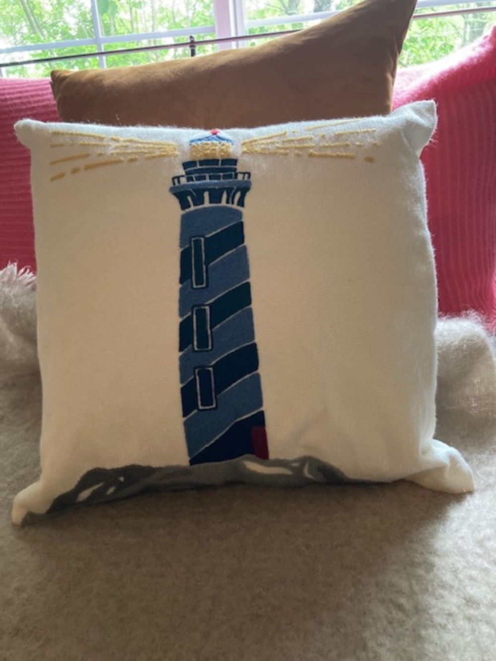 Pottery Barn Lighthouse Pillow